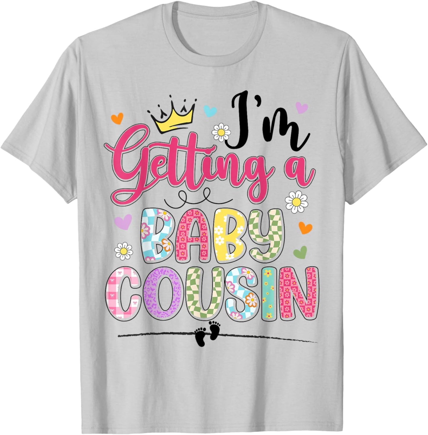 I'm Getting A Baby Cousin Pregnancy Announcement Toddler Kid T-Shirt - T-Shirt | Ash