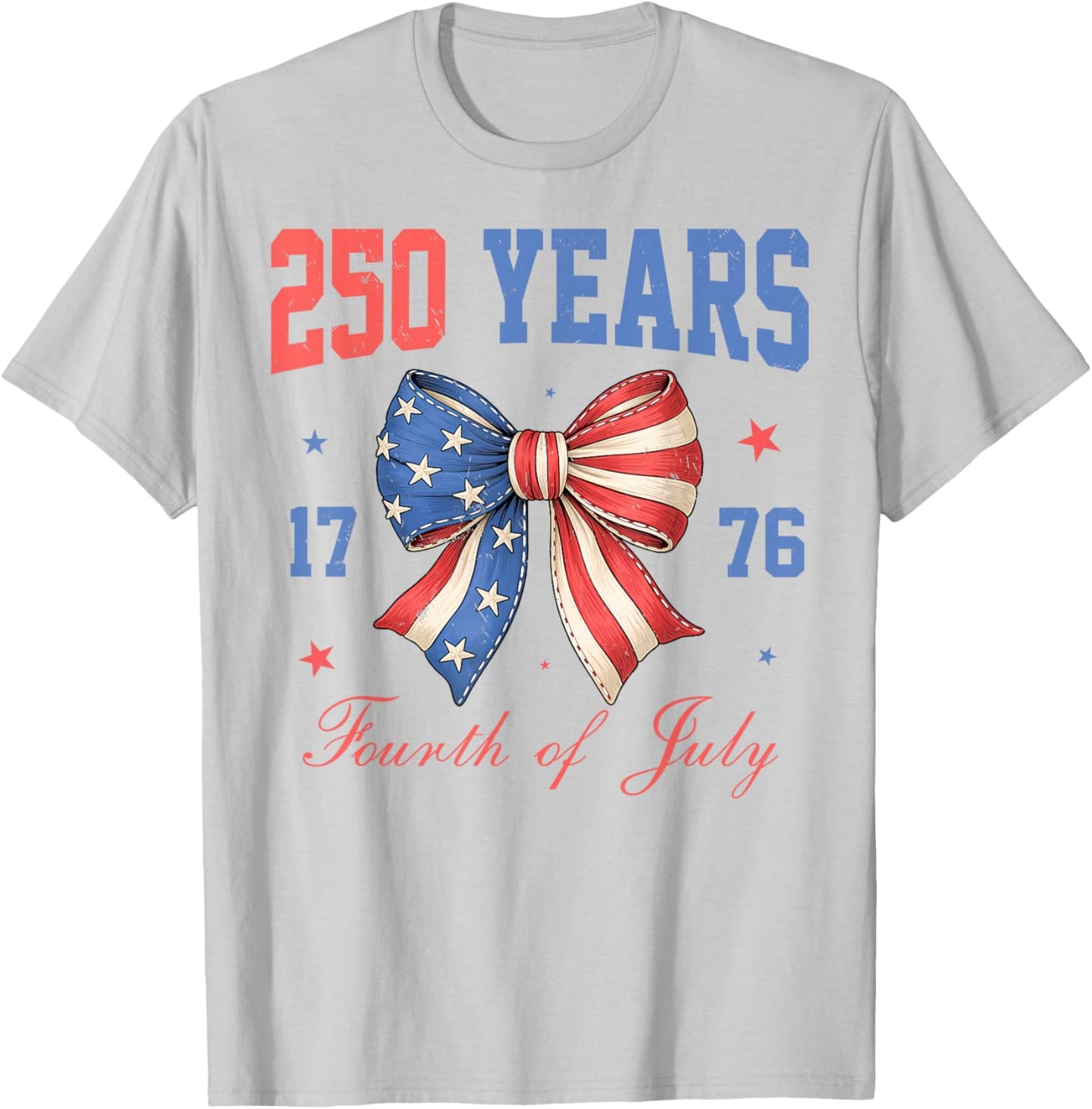 USA 250th Birthday 1776 2026 Women Adult 4th of July T-Shirt - T-Shirt | Ash