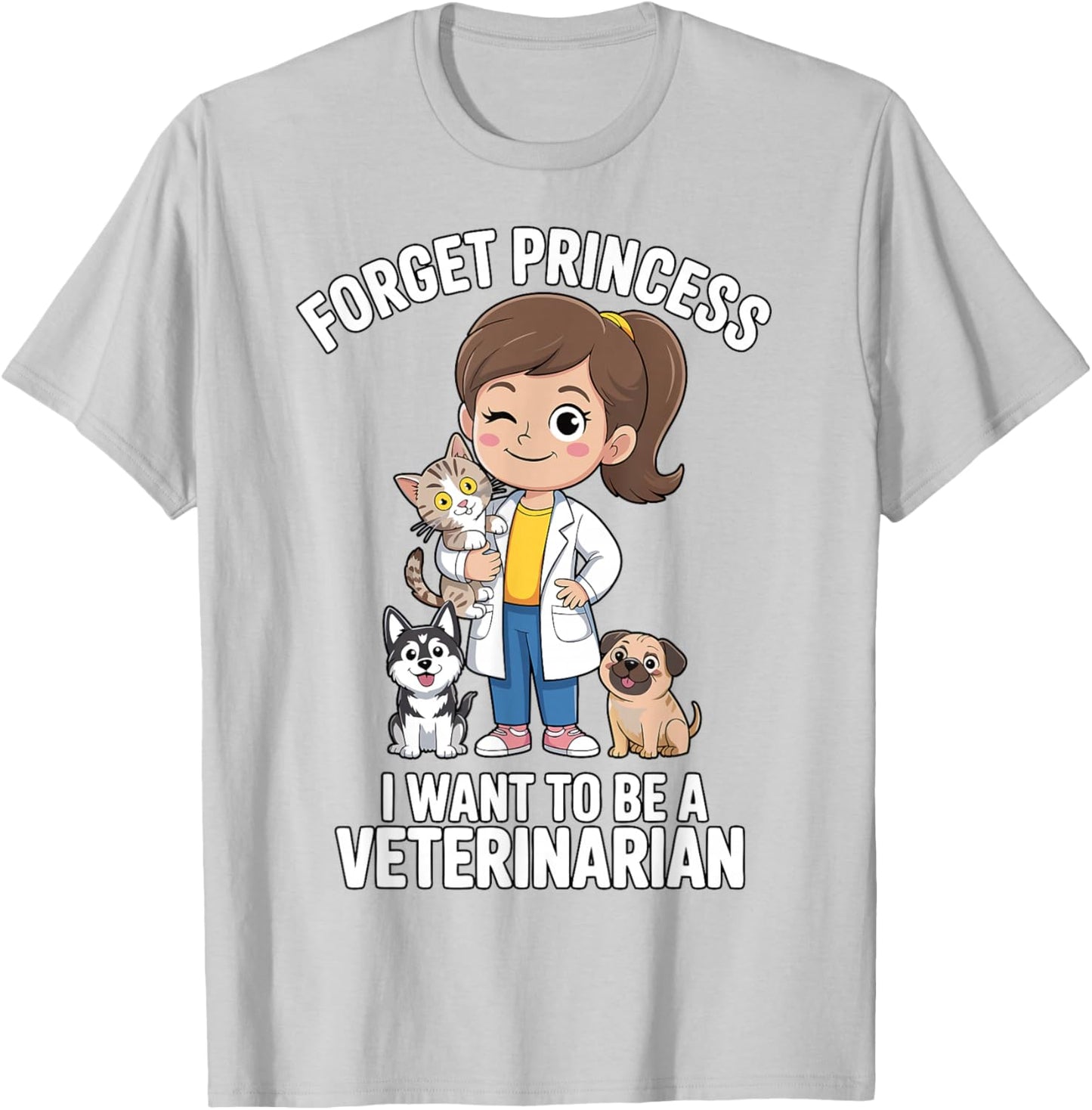 Future Veterinarian Girl Vet Tech Animal Clinic T-Shirt - T-Shirt | Ash