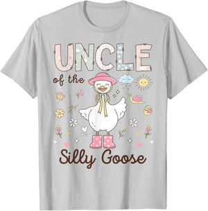 Uncle of The Silly Goose First Birthday Girl Family T-Shirt - T-Shirt | Ash