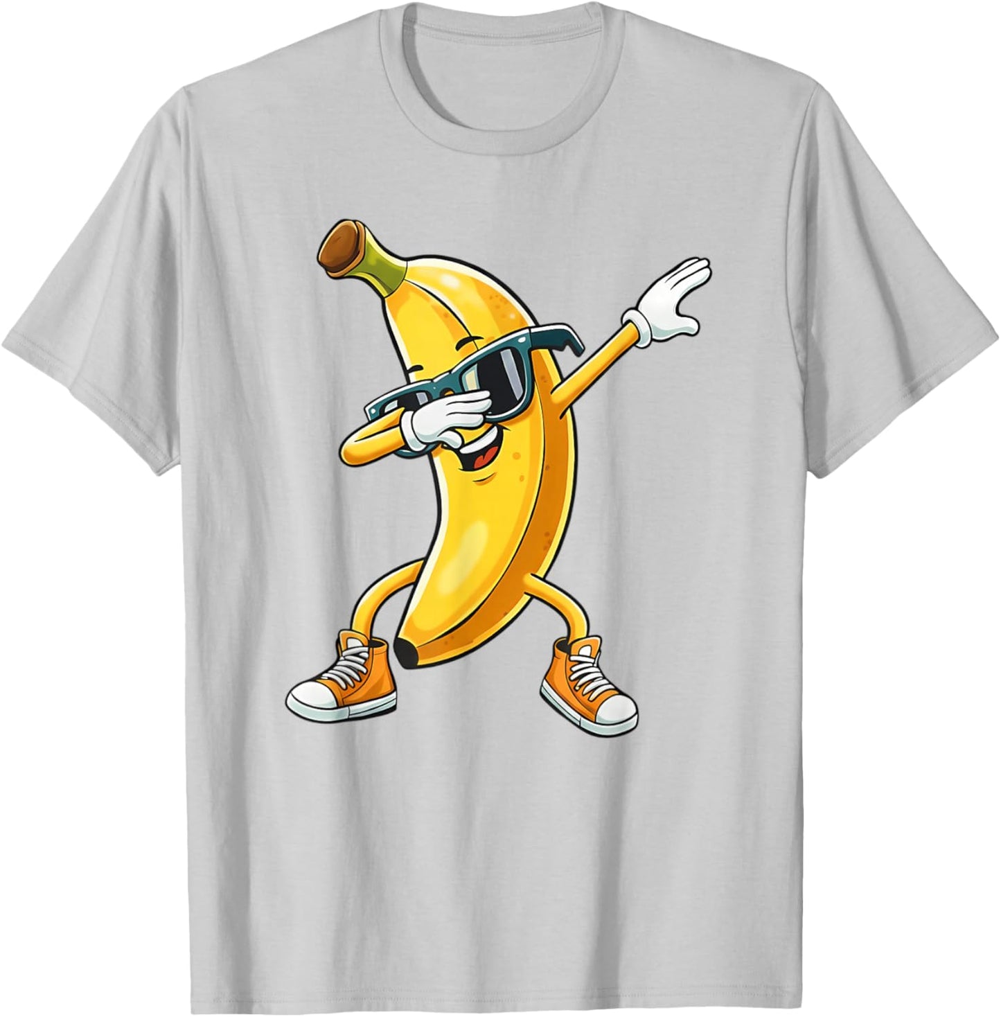 Funny Dabbing Banana Graphic Banana Love T-Shirt - T-Shirt | Ash