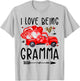I Love Being Gramma Valentine's Truck Hearts T-Shirt - T-Shirt | Ash