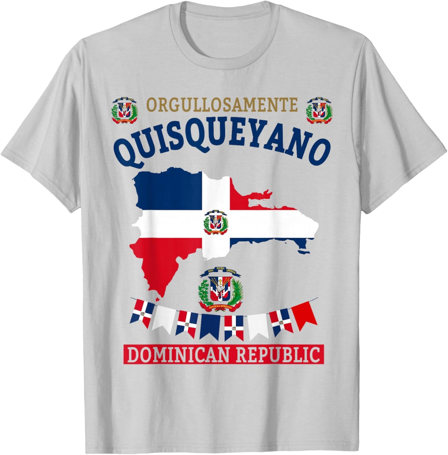 Dominican Republic Flag Idea for Kids Dominicana Quisqueyano T-Shirt - T-Shirt | Ash