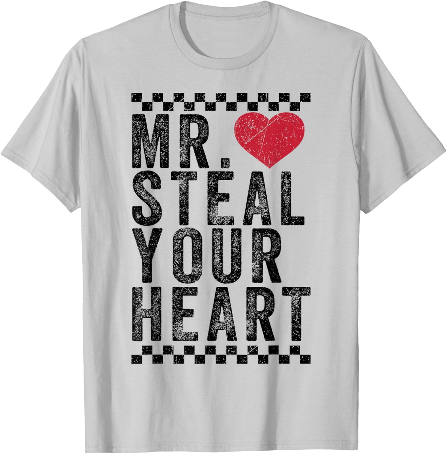 Funny Valentines Day Mr. Steal Your Heart Toddler Kids Boys T-Shirt - T-Shirt | Ash