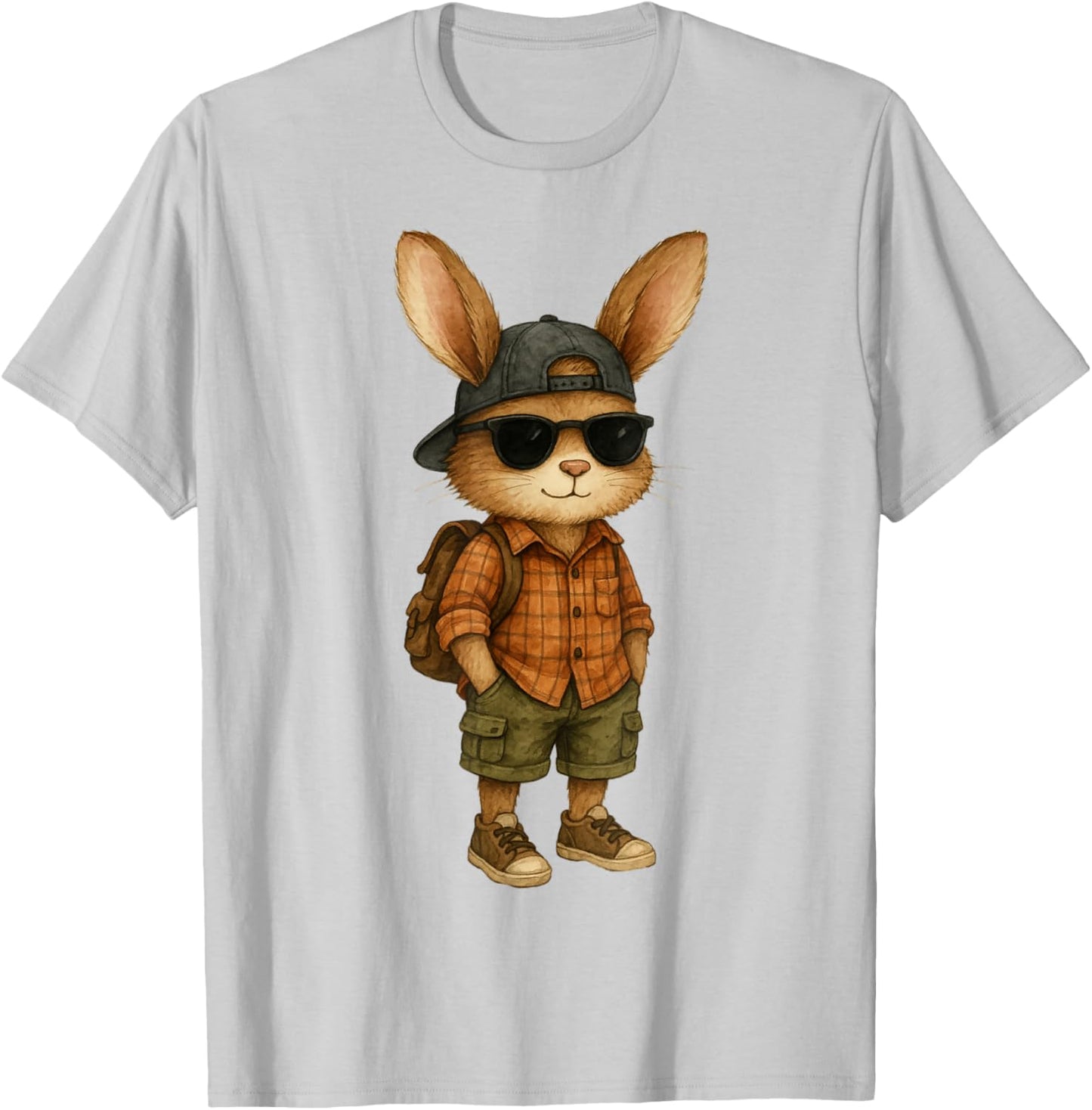 Easter Bunny Boys Sunglasses Cute Rabbit School Party Kids T-Shirt - T-Shirt | Ash