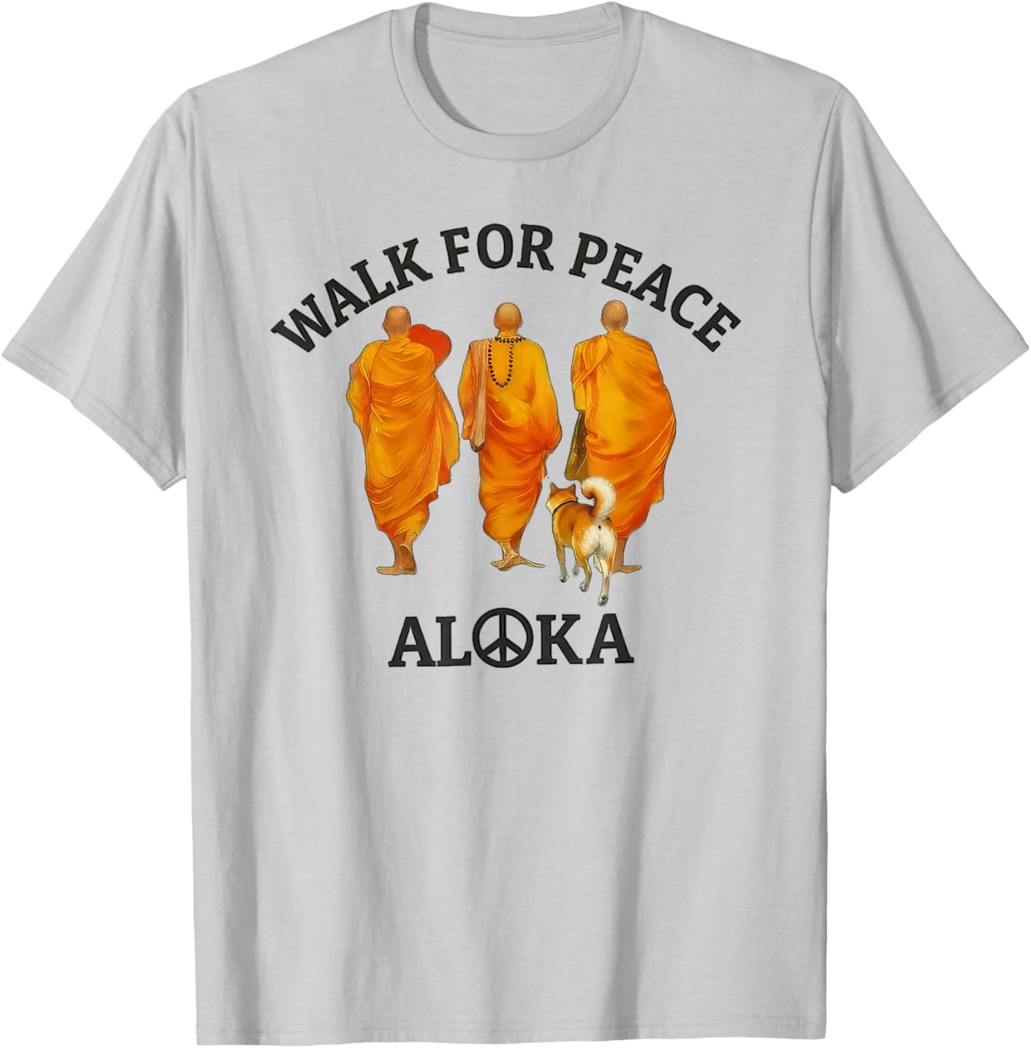 Walk for Peace Buddhist Monks Inspirational Journey T-Shirt - T-Shirt | Ash