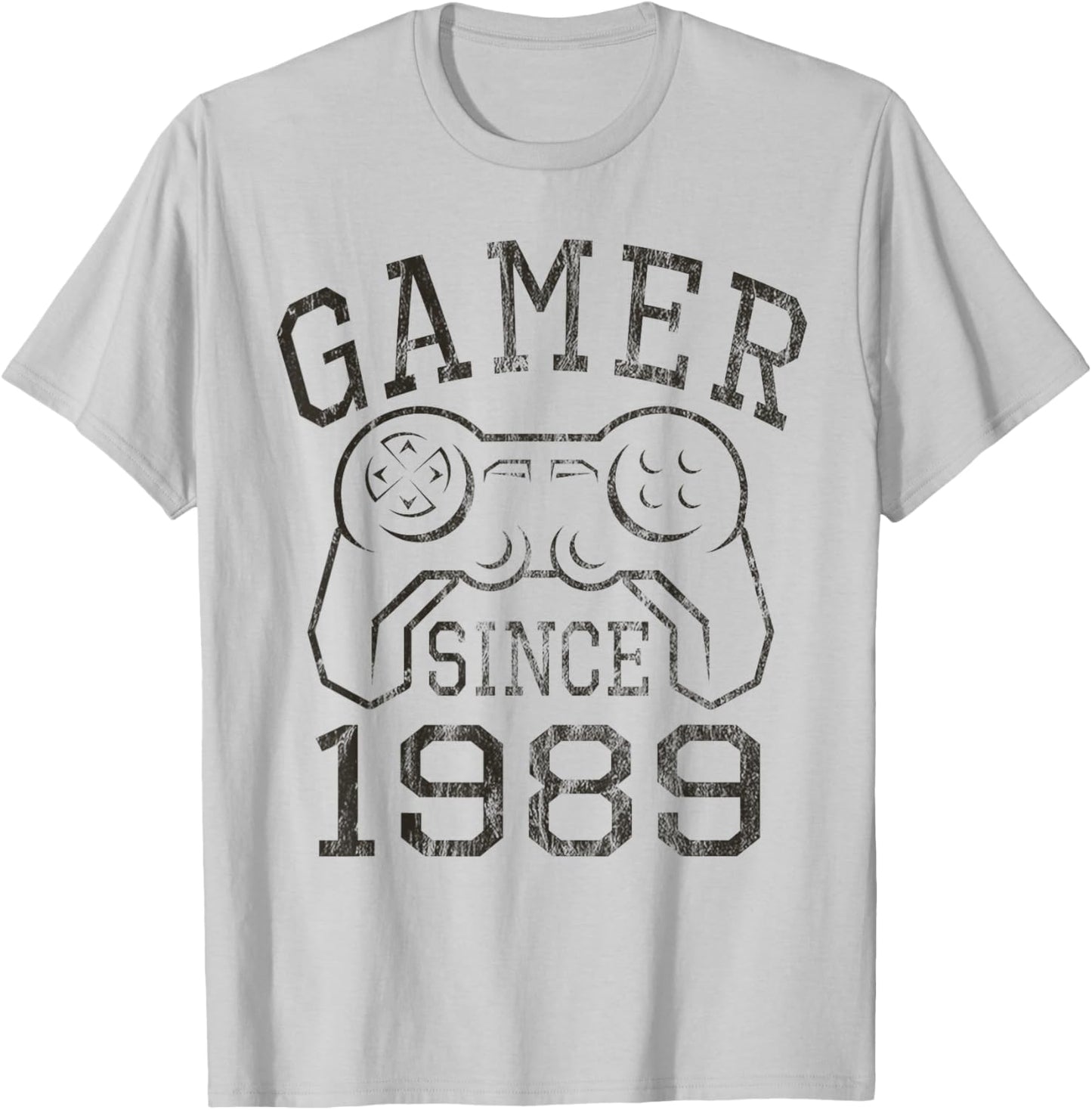 Born in 1989, Gamer Since 1989 Vintage Gamer Gifts Birthday T-Shirt - T-Shirt | Ash