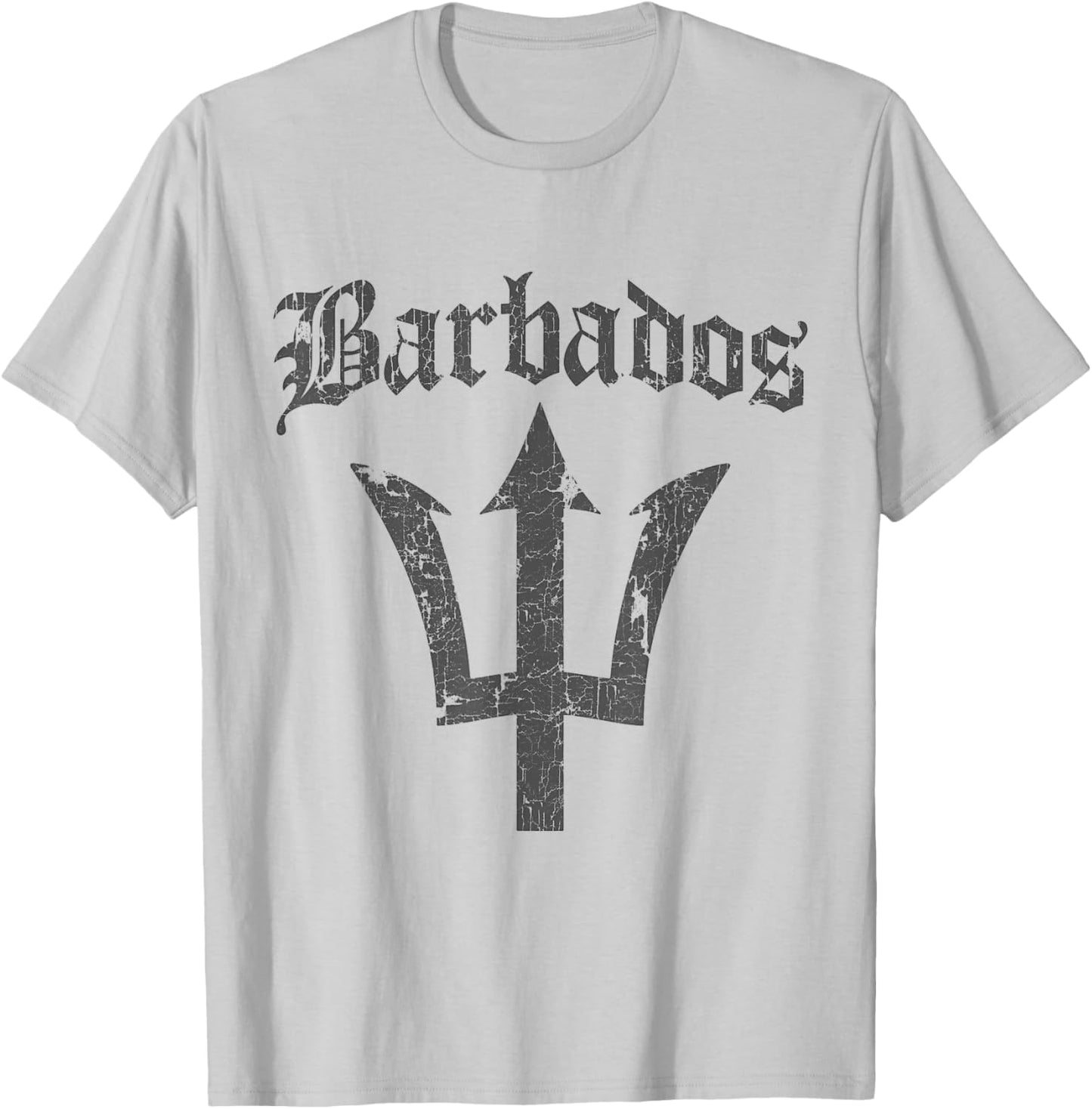 Vintage Barbadian Flag Barbados T-Shirt - T-Shirt | Ash