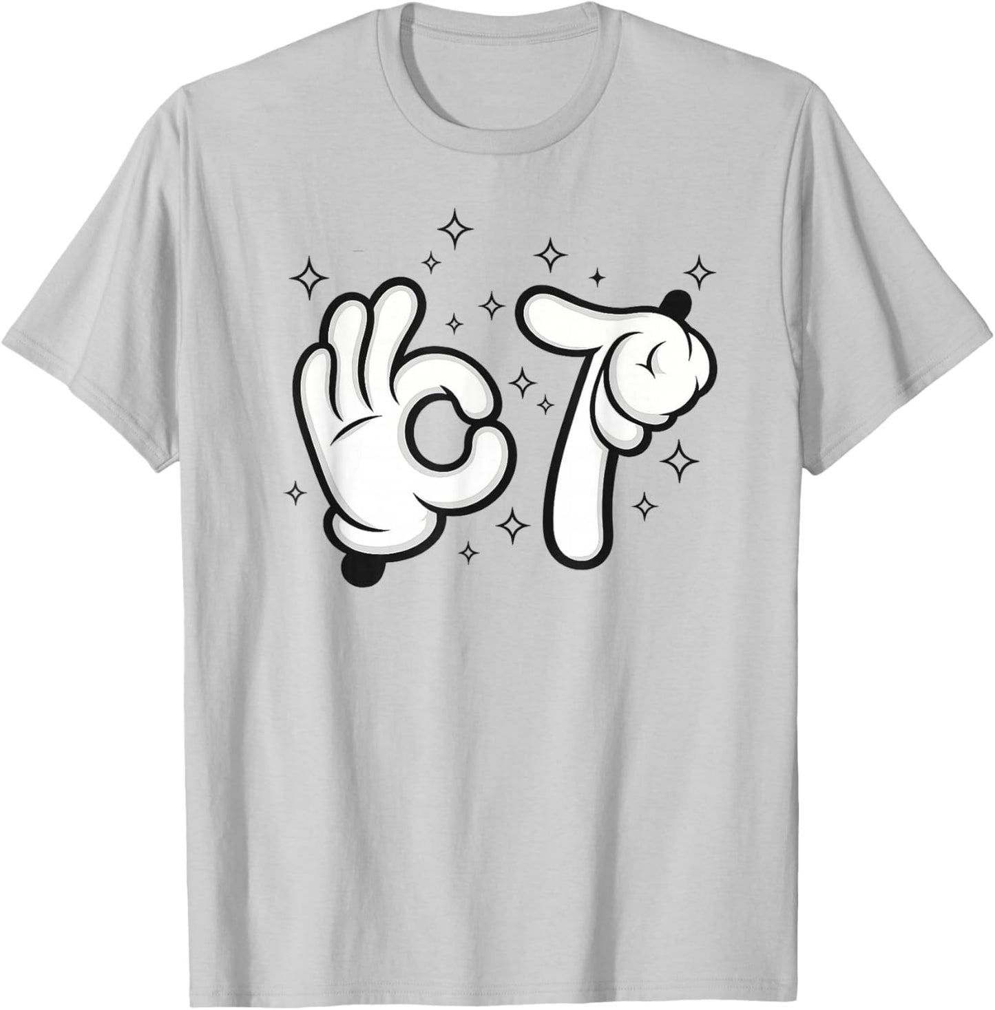 Six Seven Mouse Kids 67 Boys Youth 6-7 Meme Hands Funny T-Shirt - T-Shirt | Ash