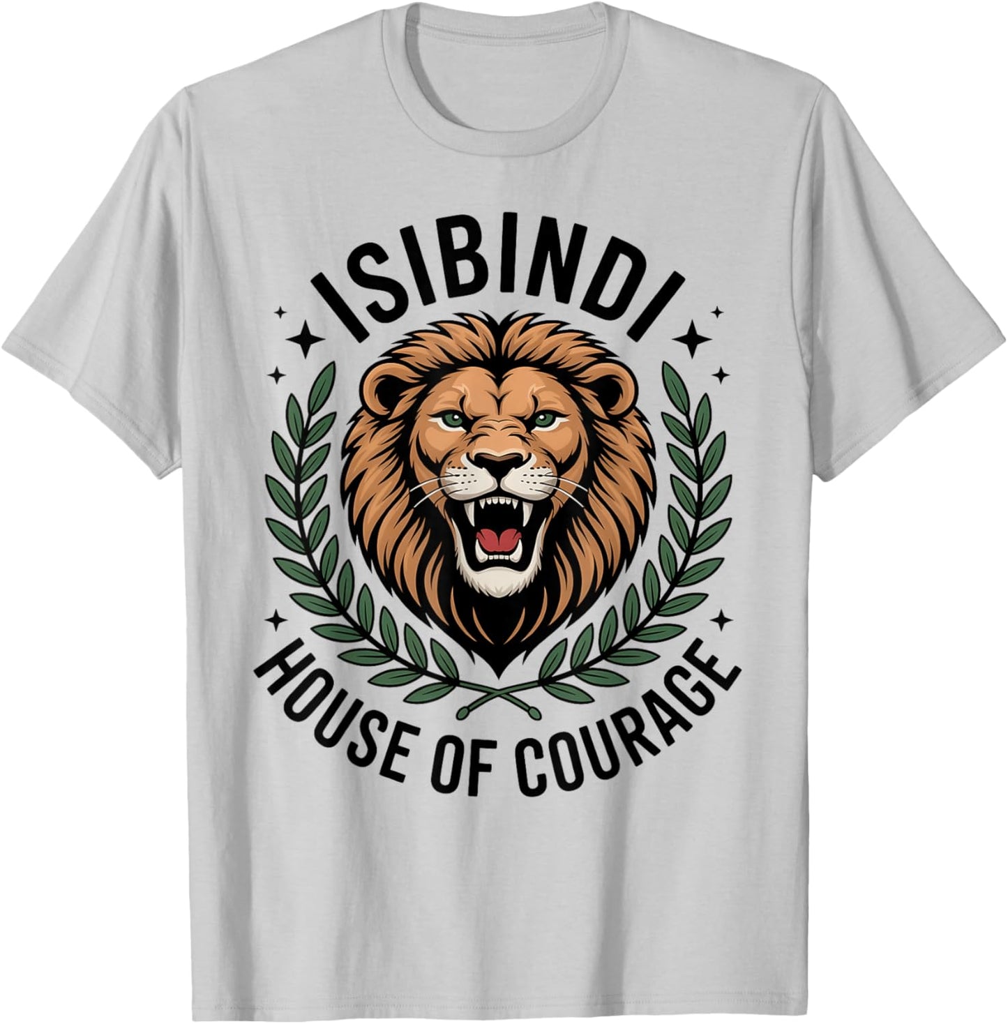 Isibindi House of Courage Shirt Isbindi House School Lion T-Shirt - T-Shirt | Ash