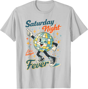Disco Party Birthday Dancing Queen Saturday Night A Fever T-Shirt - T-Shirt | Ash