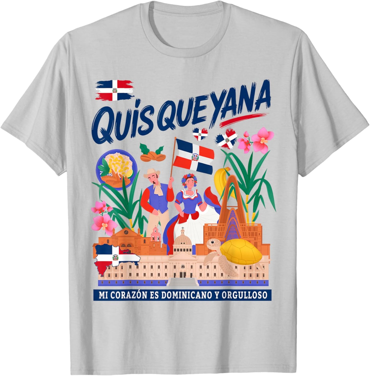 Dominican Flag Idea Women República Dominicana Quisqueyana T-Shirt - T-Shirt | Ash