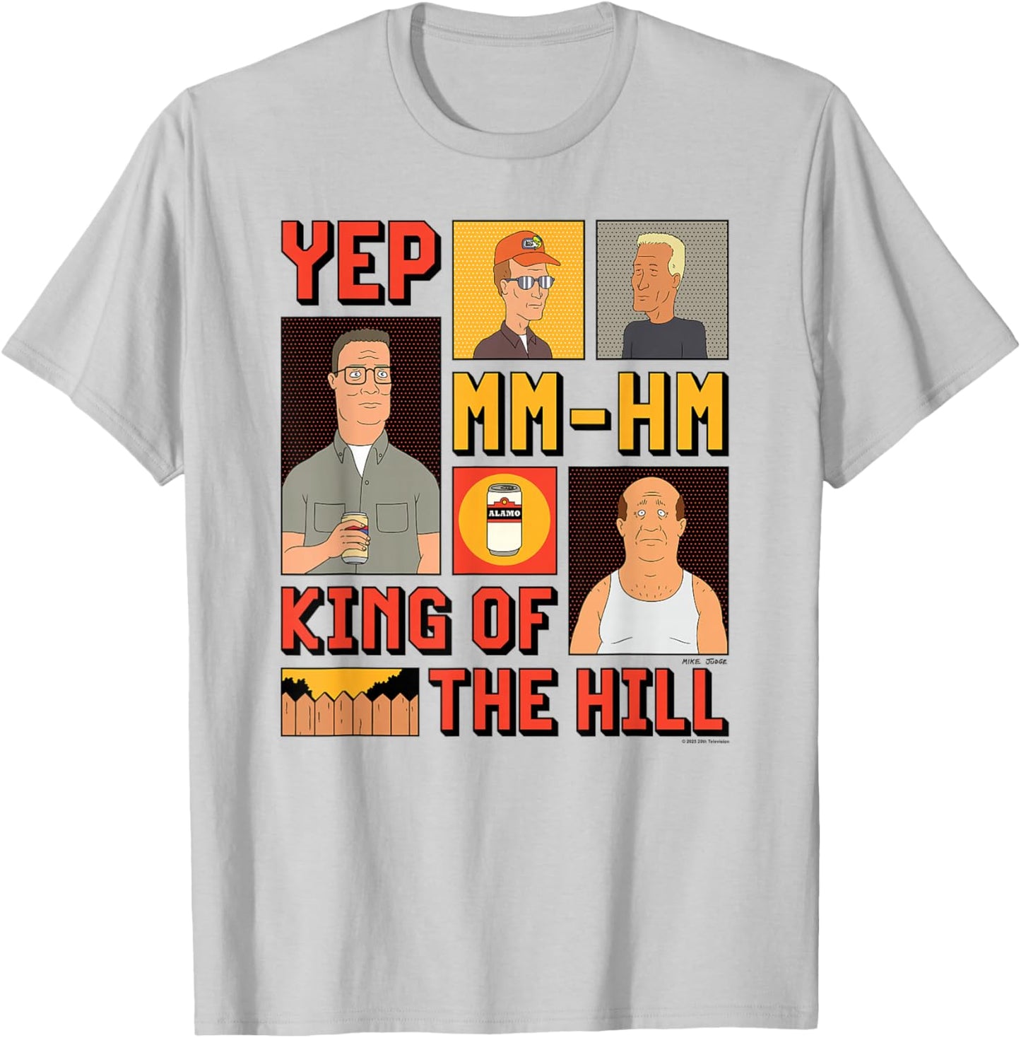 King of The Hill Hank Dale Bill and Boomhauer Panels Poster T-Shirt - T-Shirt | Ash
