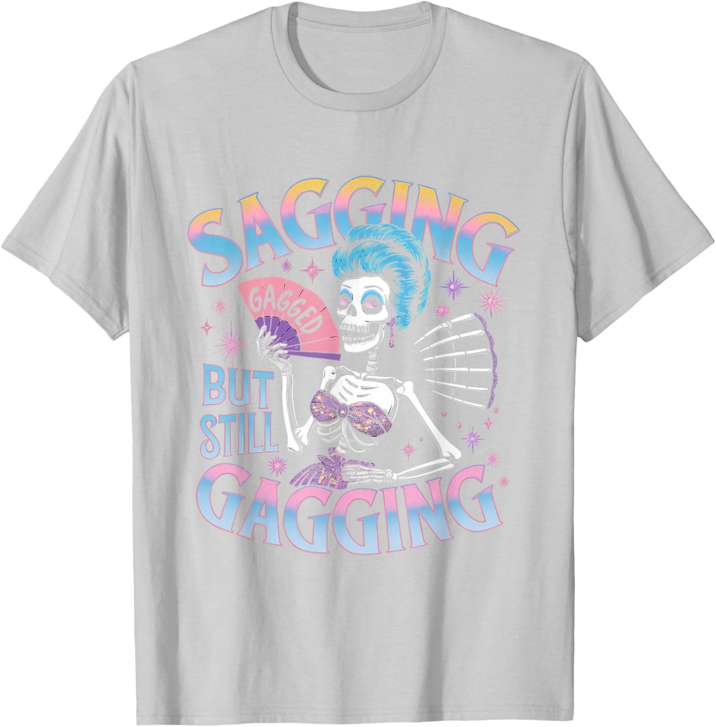 Sagging But Still Gagging Funny Meme Frog Humor Women T-Shirt - T-Shirt | Ash