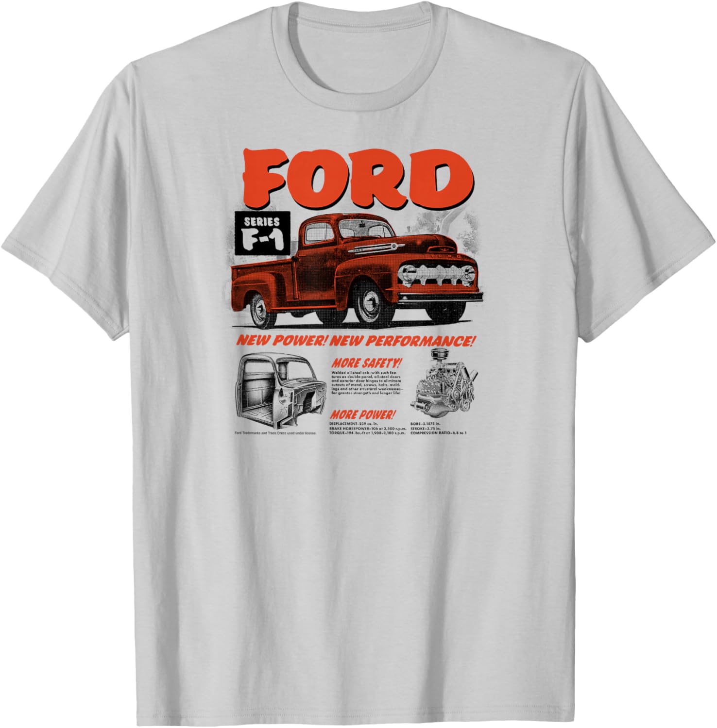 Ford - 52 F1 Truck T-Shirt - T-Shirt | Ash