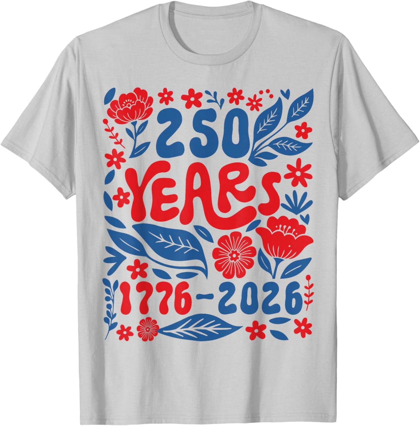 USA Floral T-Shirt - T-Shirt | Ash