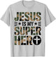 Toddler Camo Jesus is My Superhero Christian Camouflage Boys T-Shirt - T-Shirt | Ash