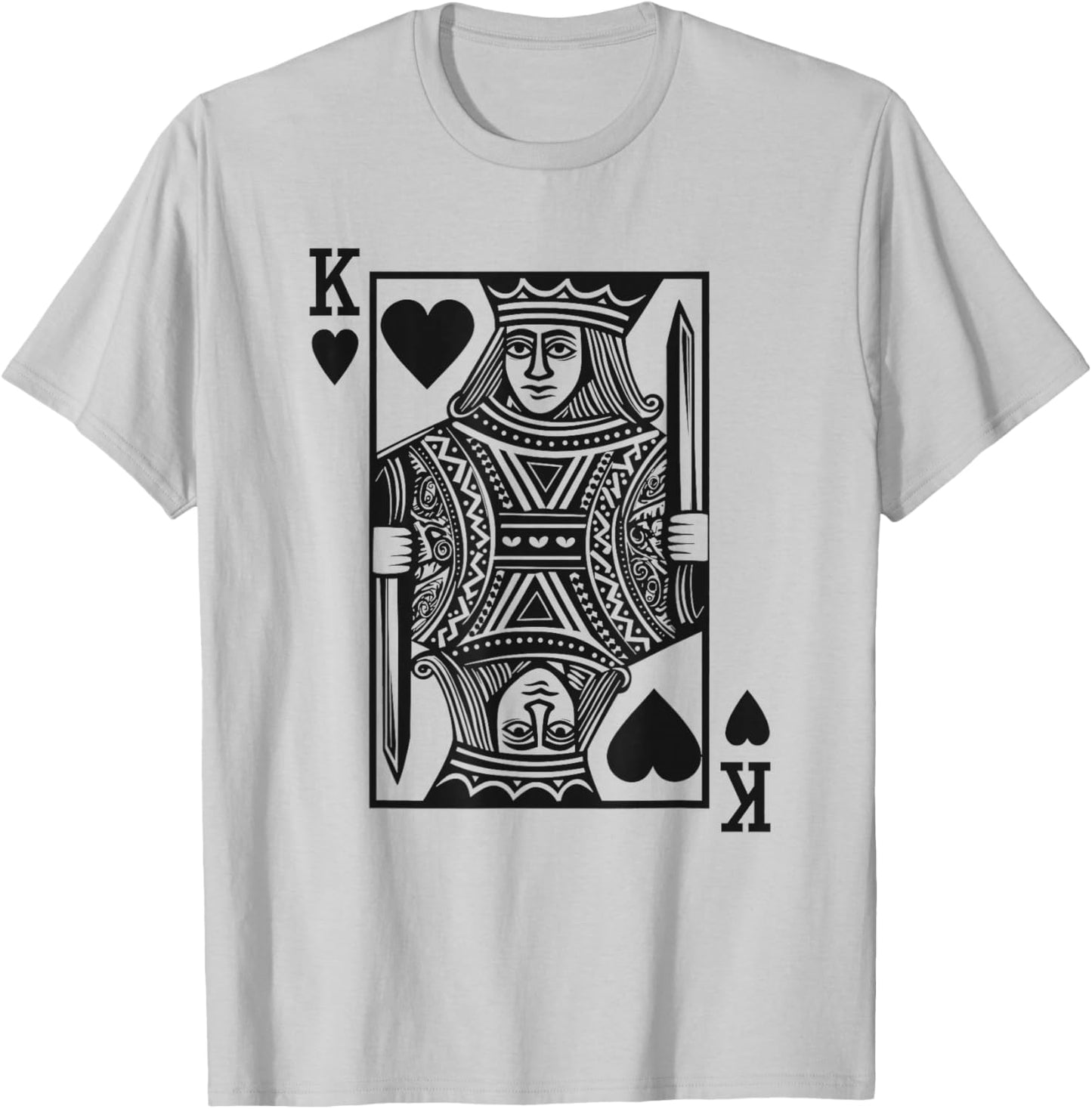 King of Hearts Boys Valentine Toddlers Boy Valentine's Day T-Shirt - T-Shirt | Ash