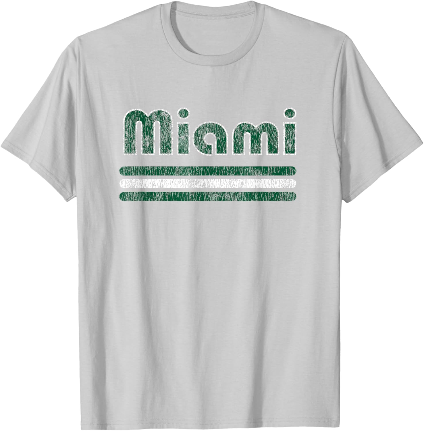 Miami Distressed Vintage Design for South Florida Locals T-Shirt - T-Shirt | Ash