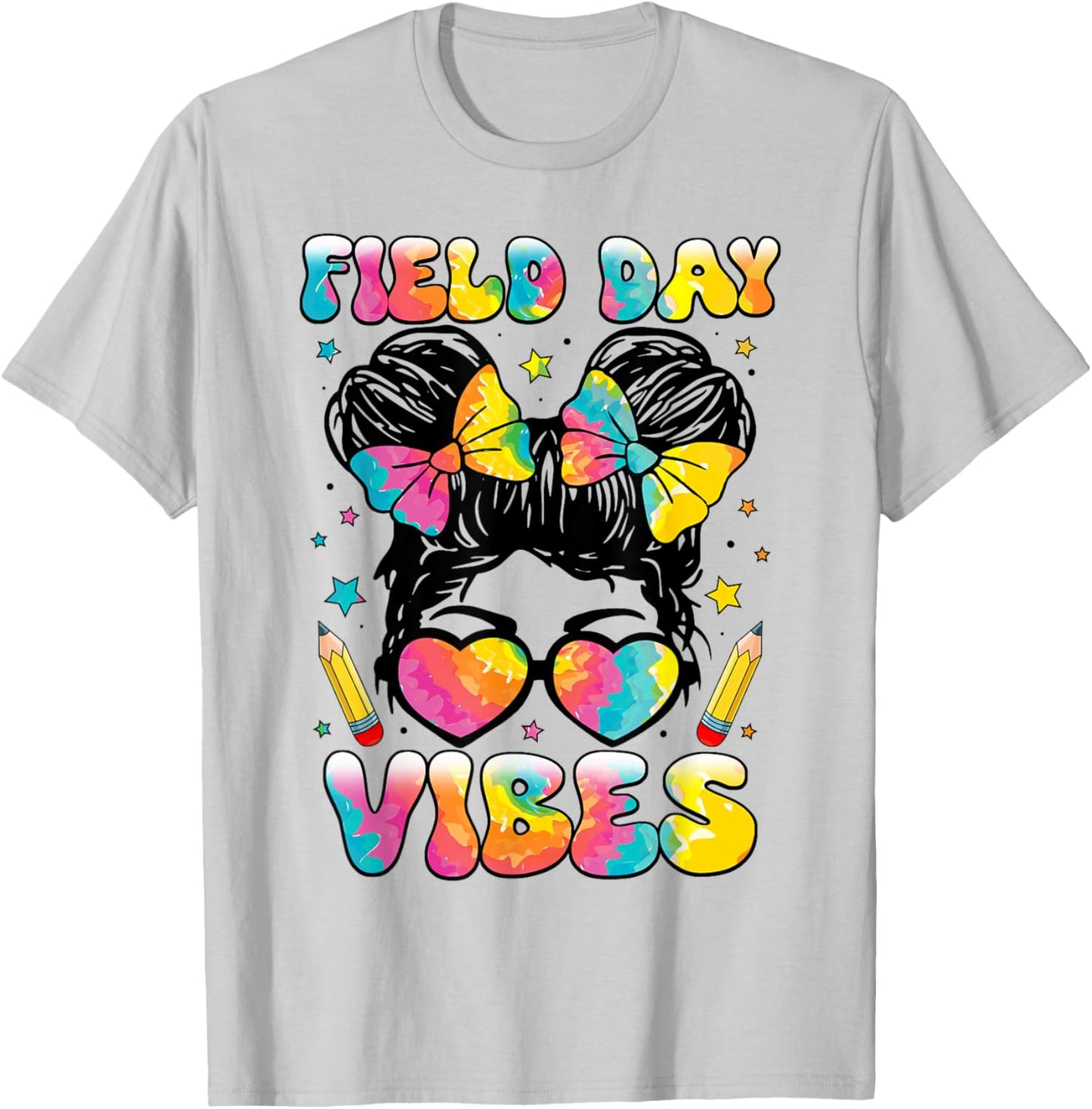 Field Day Vibes Shirt for Teacher Kids Happy Field Day 2026 T-Shirt - T-Shirt | Ash