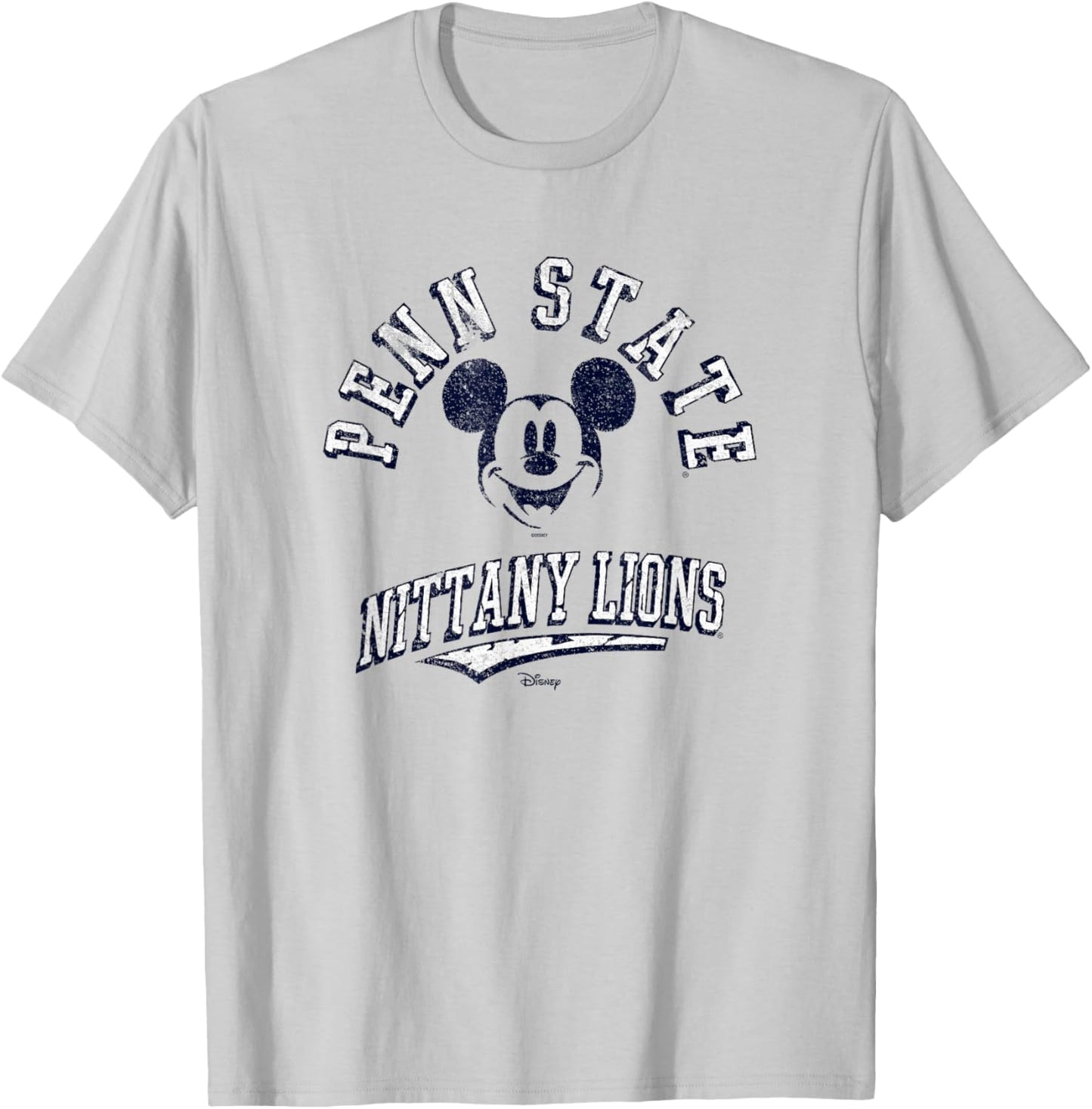 Penn State Nittany Lions Mickey Mouse Retro Gray T-Shirt - T-Shirt | Ash