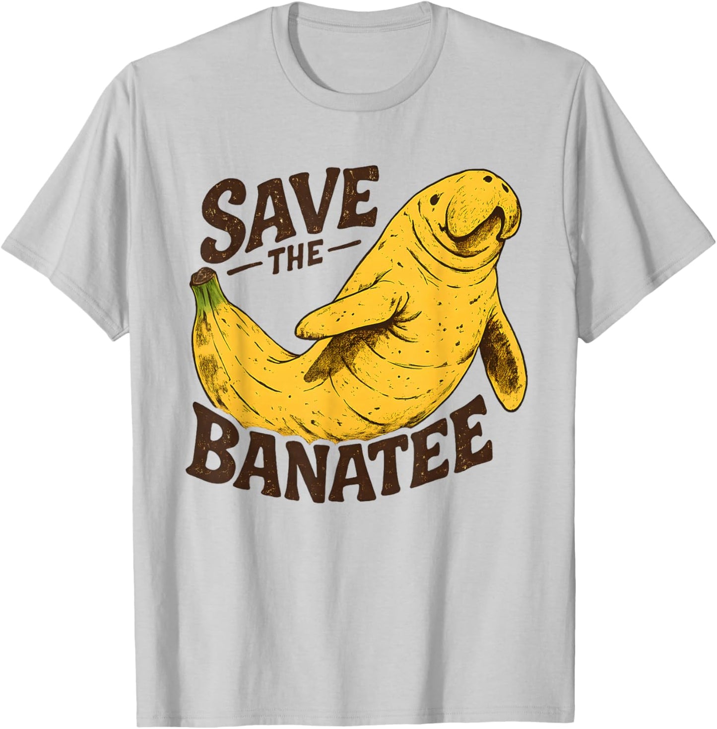 Save The Manatees Shirt Manatee Banatee Floaty Potato T-Shirt - T-Shirt | Ash