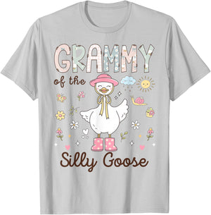 Grammy of The Silly Goose First Birthday Girl Family T-Shirt - T-Shirt | Ash