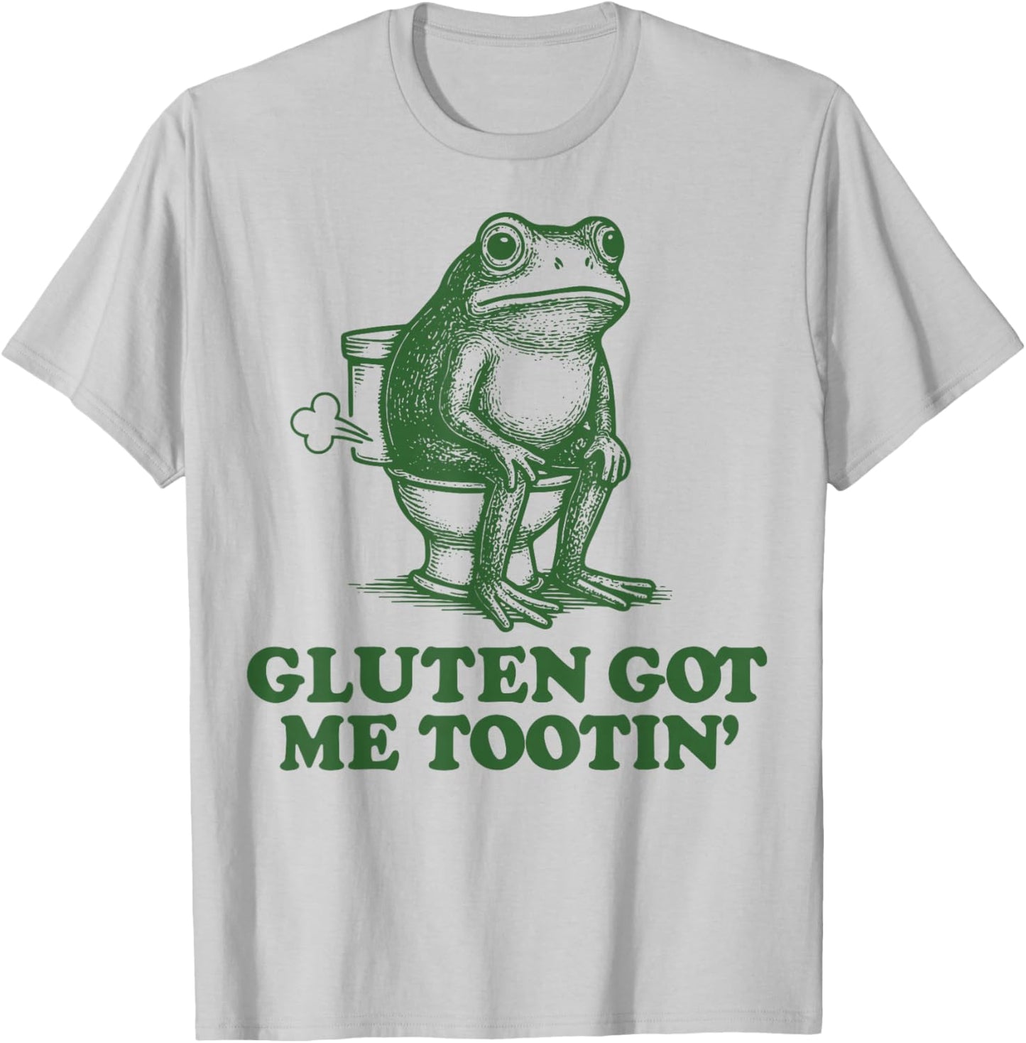 Gluten Got Me Tootin Frog T-Shirt - T-Shirt | Ash