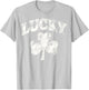 Vintage St.Patrick’s Day Shenanigans Lucky Shamrock T-Shirt - T-Shirt | Ash