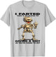 I Farted That's Close to Giving Sht As You're Going Skeleton T-Shirt - T-Shirt | Ash