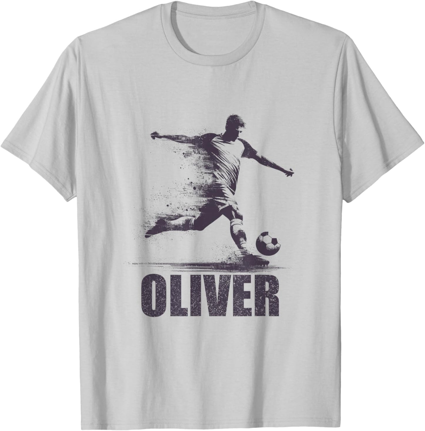 Oliver Soccer Boys Personalized First Name Oliver T-Shirt - T-Shirt | Ash