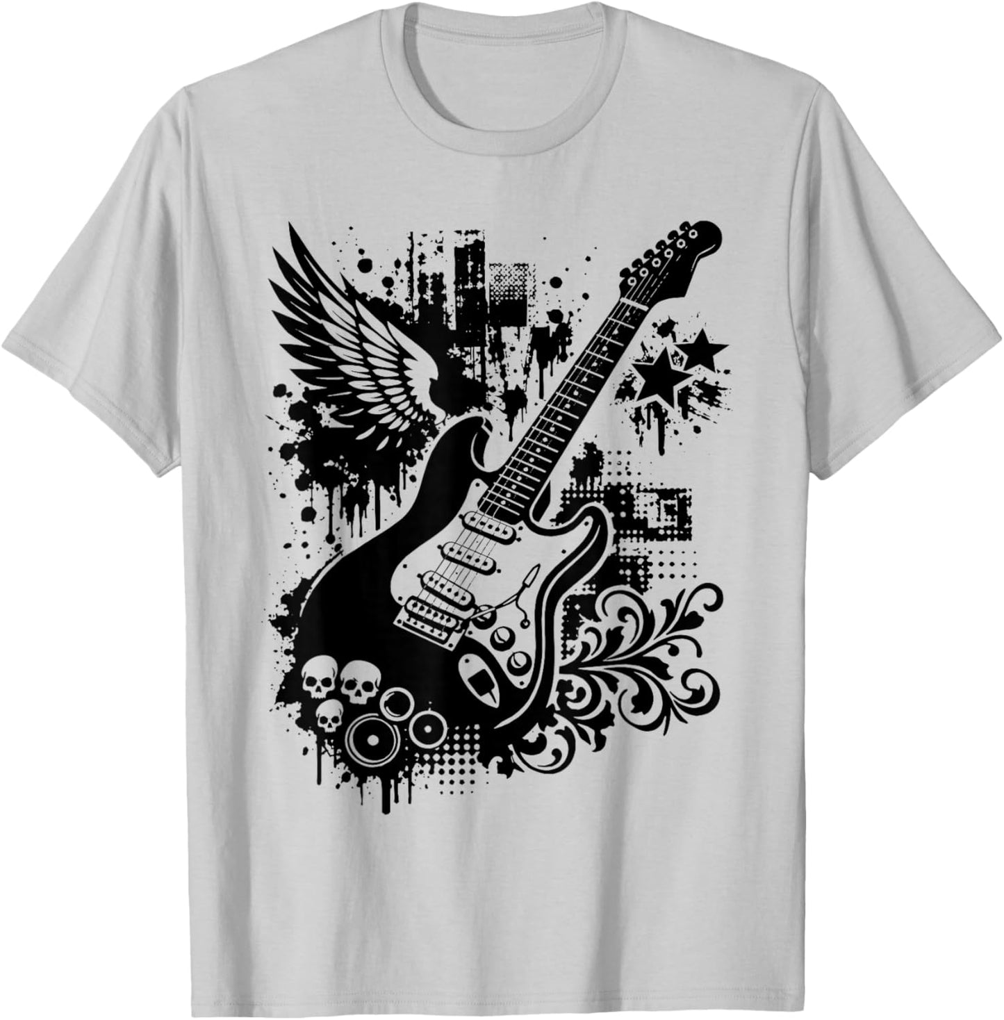 Frutiger Metro - Y2K Electric Guitar T-Shirt - T-Shirt | Ash