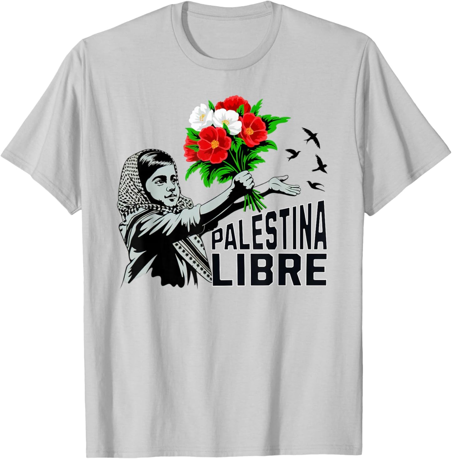 Palestina Libre T-Shirt - T-Shirt | Ash