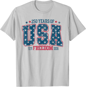 250 Years of Freedom American 1776 2026 250th USA Women T-Shirt - T-Shirt | Ash