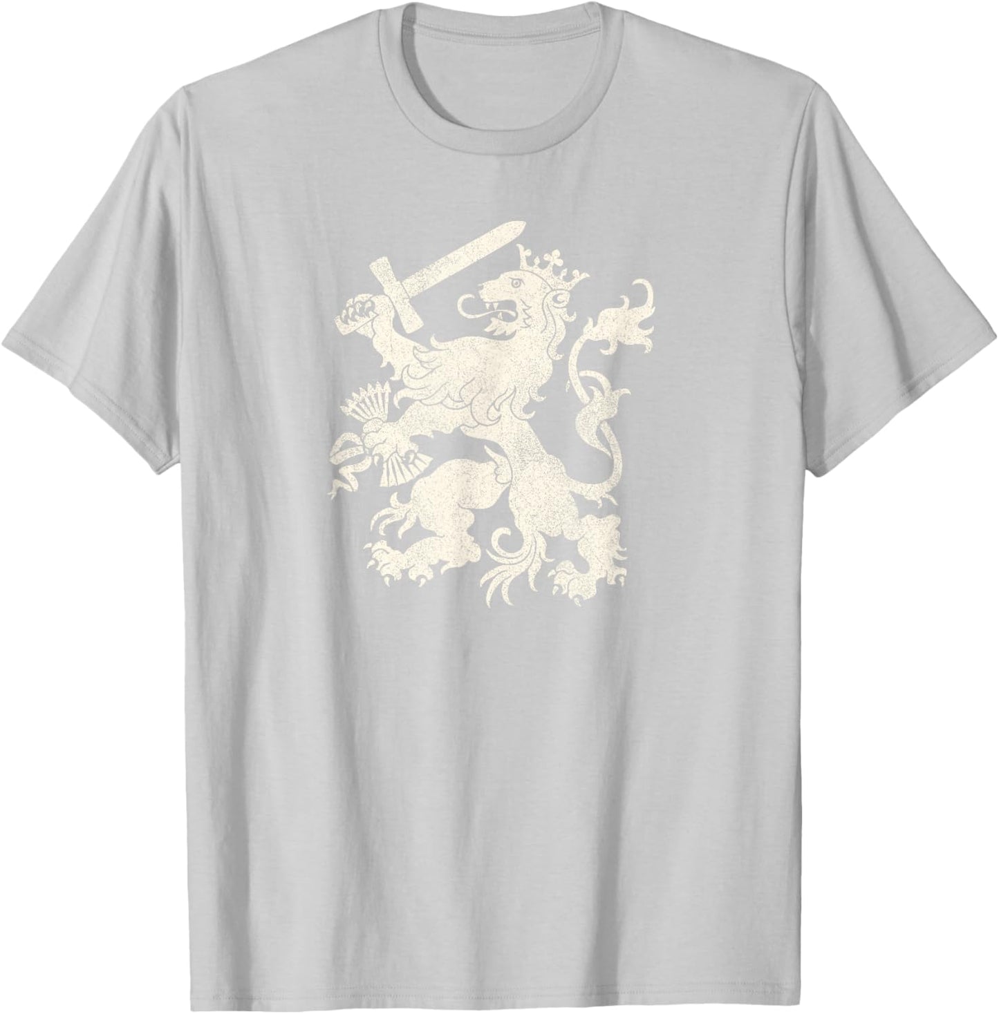 Dutch Lion Netherlands Flag Coat of Arms T-Shirt - T-Shirt | Ash