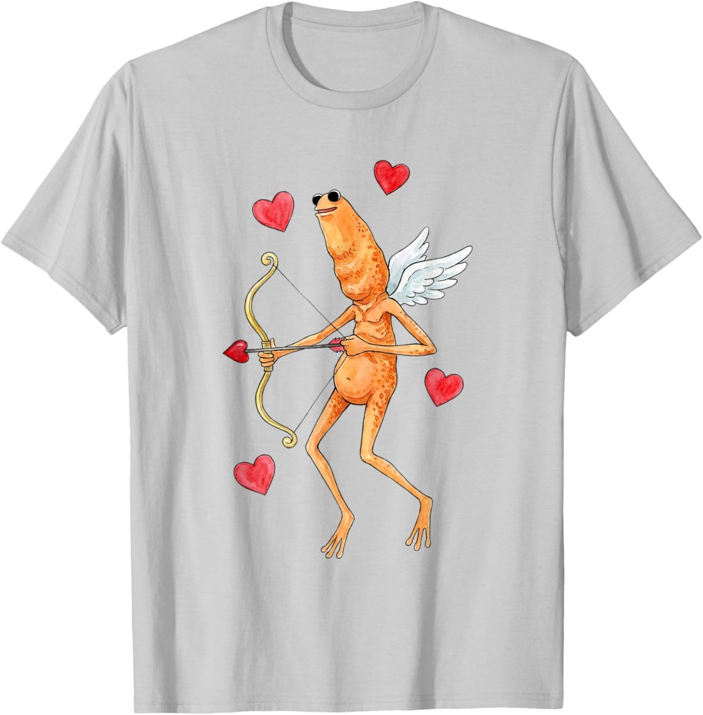 Marcus The Worm Valentine Cupid Meme Design T-Shirt - T-Shirt | Ash