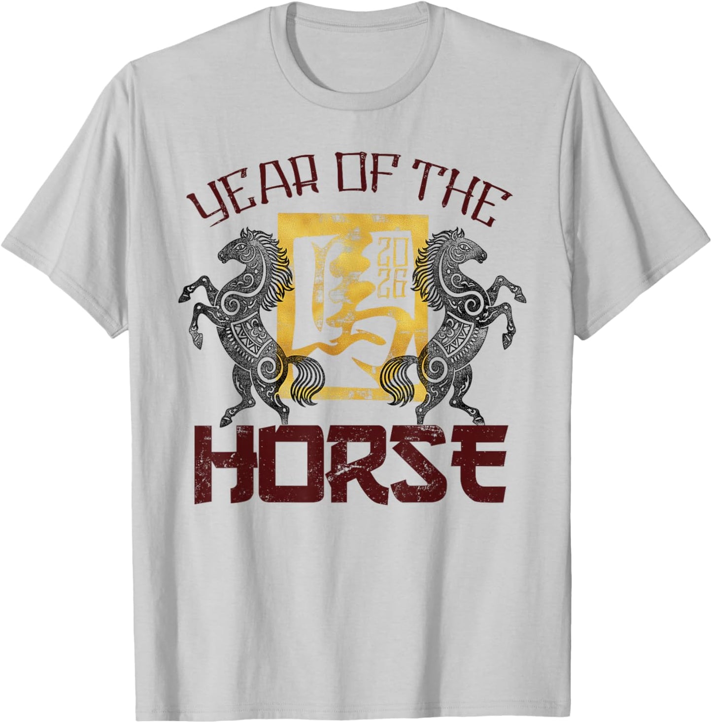 2026 Year of The Horse Chinese Zodiac Chinese New Year T-Shirt - T-Shirt | Ash