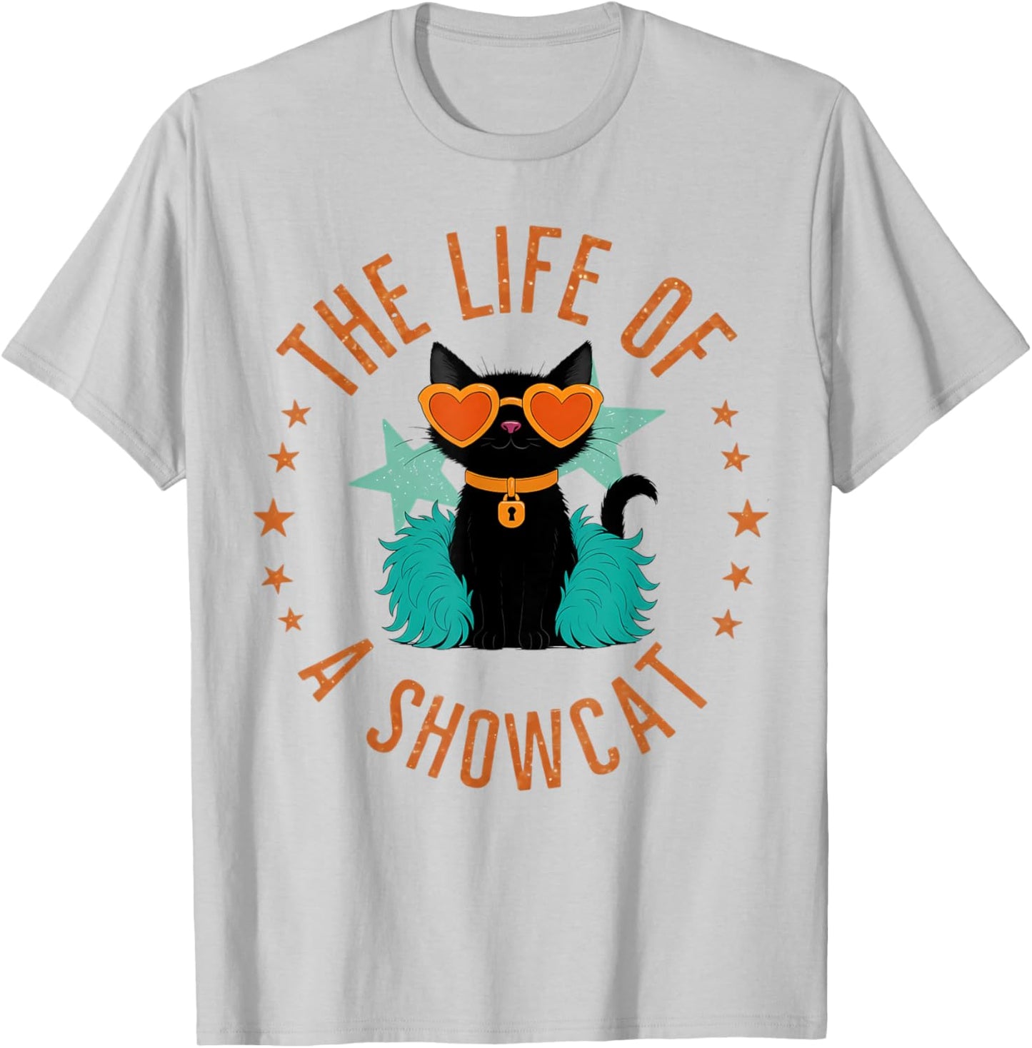 Funny Cat Era Life of Showcat Cat Lovers Men Women Kids T-Shirt - T-Shirt | Ash