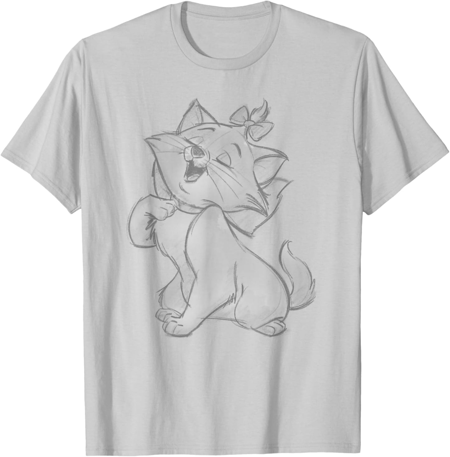 Disney The Aristocats Cute Singing Marie Sketch Style Art T-Shirt - T-Shirt | Ash