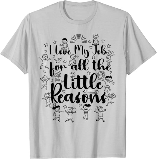 School Teacher Bus Driver Love Job for Little Reasons Funny T-Shirt - T-Shirt | Ash