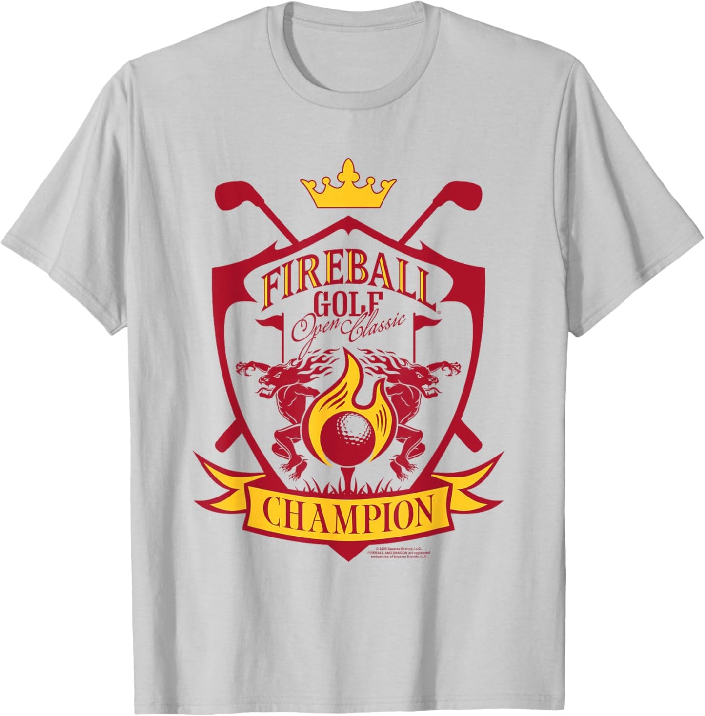 Fireball Cinnamon Whisky Golf Open Classic Champion T-Shirt - T-Shirt | Ash