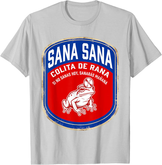 Sana Sana Colita De Rana Funny Vintage Nurse Coqui Frog T-Shirt - T-Shirt | Ash