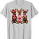 Cute Miniature Pinscher Valentine Min Pin Dog T-Shirt - T-Shirt | Ash