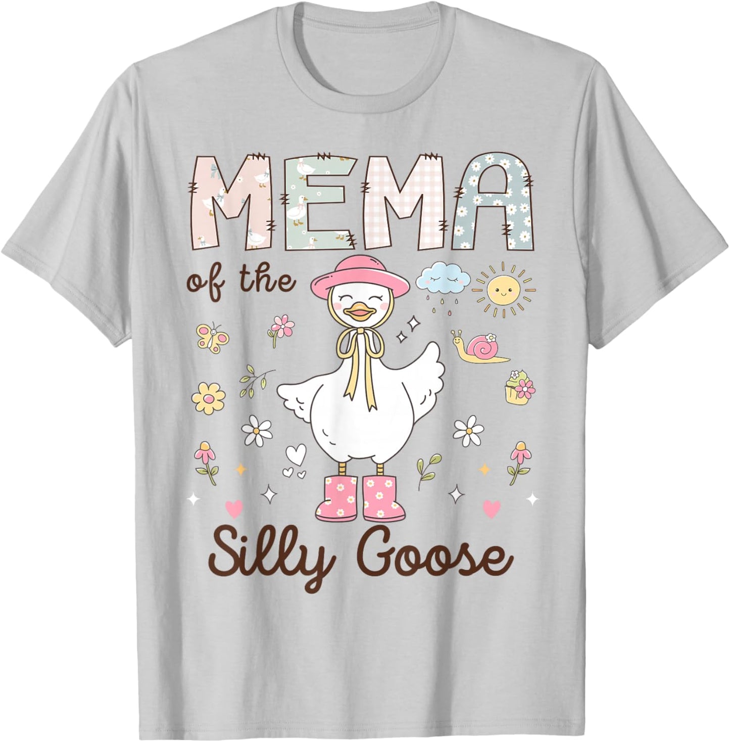 Mema of The Silly Goose First Birthday Girl Family T-Shirt - T-Shirt | Ash