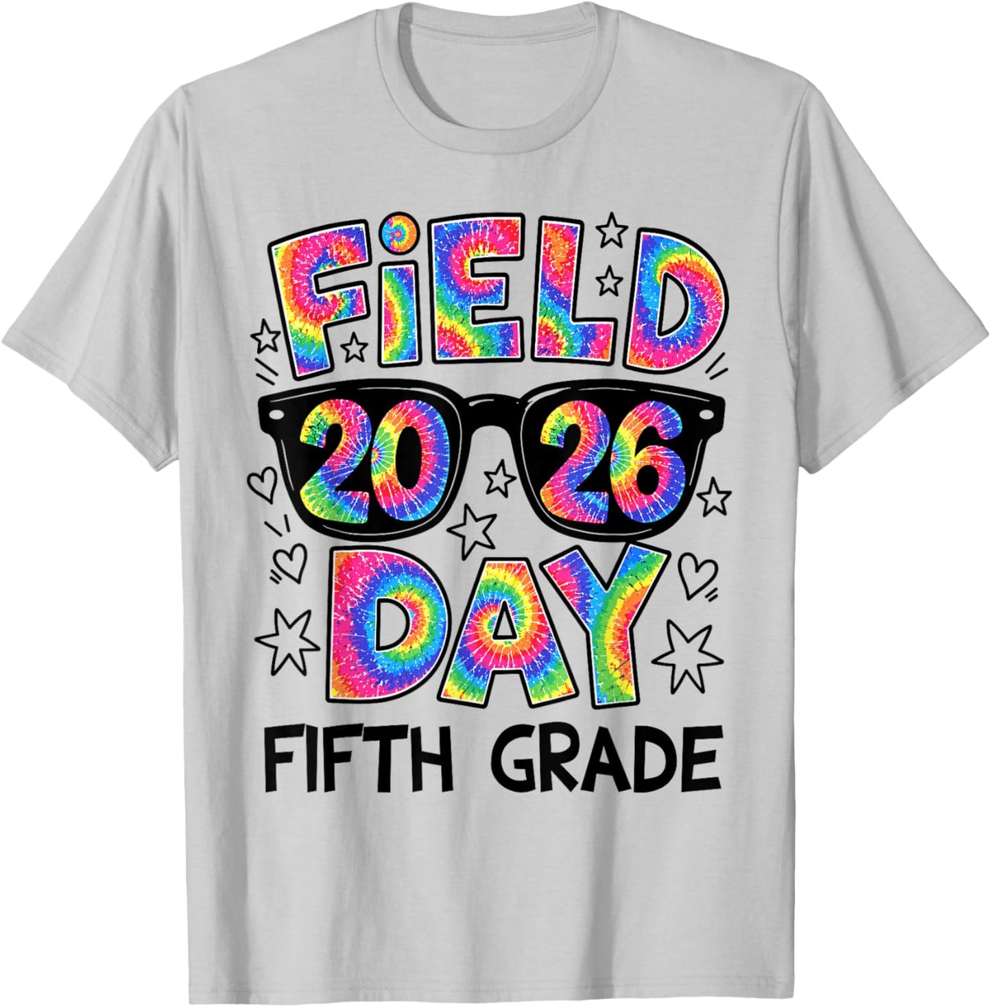 Field Day 2026 5th Grade Tie Dye Teachers Kids Fifth Grade T-Shirt - T-Shirt | Ash