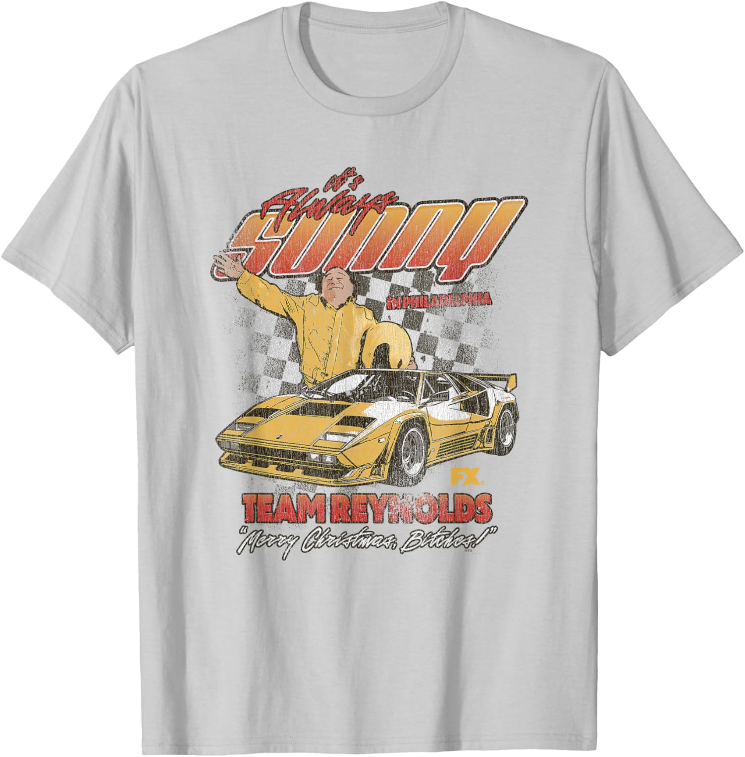 It's Always Sunny Team Reynolds Racing Funny Christmas T-Shirt - T-Shirt | Ash