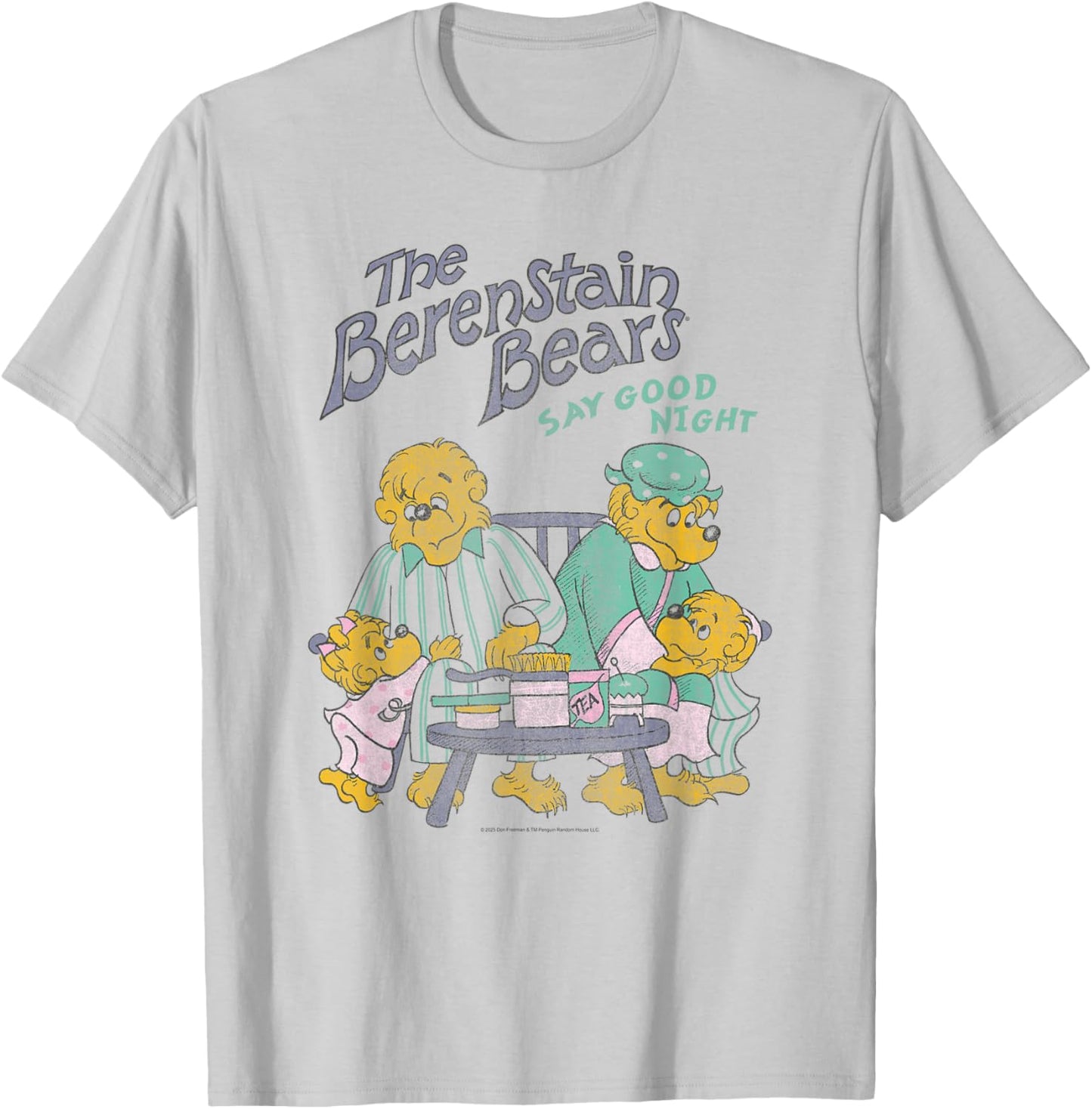 The Berenstain Bears Say Good Night Family Vintage Book T-Shirt - T-Shirt | Ash