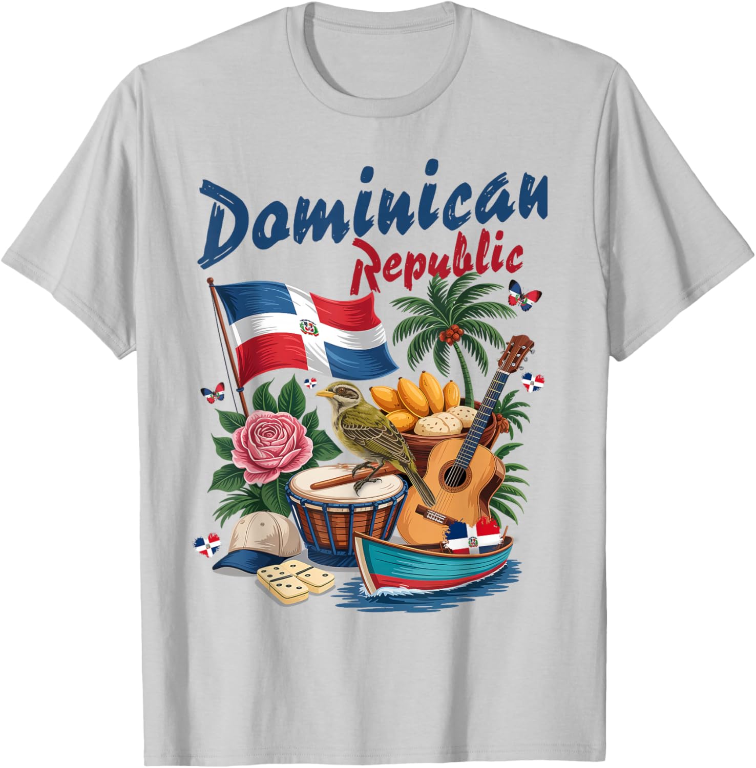 Dominican Republic Outfit Idea for Kids Dominican Themed T-Shirt - T-Shirt | Ash
