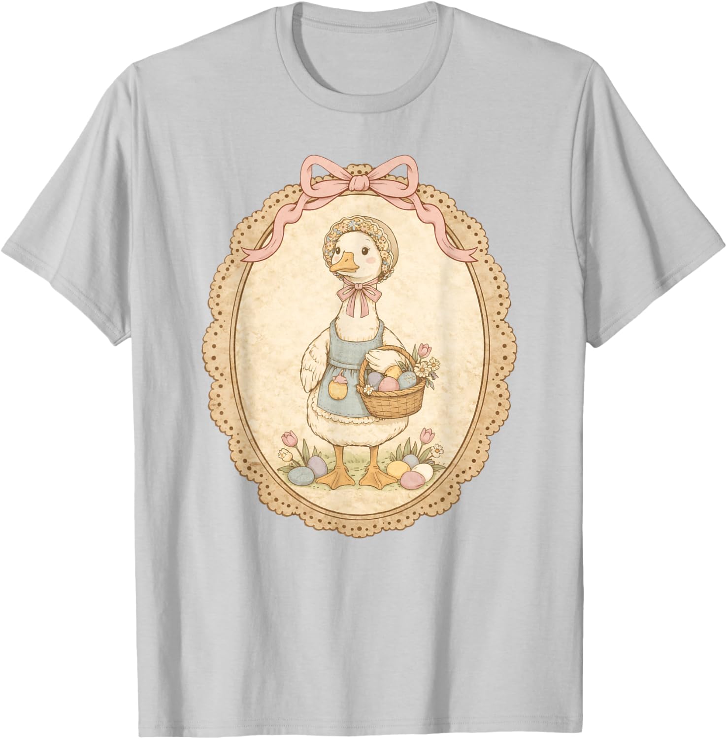 Spring Season Mama Goose for Mom Women Grandma Easter Day T-Shirt - T-Shirt | Ash