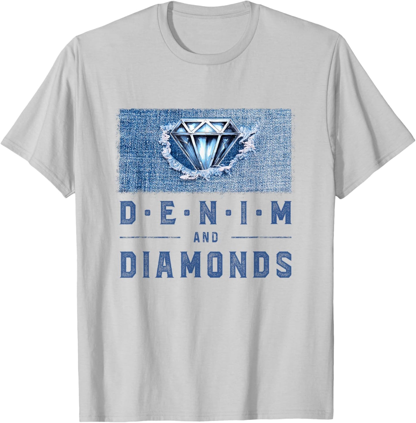 Denim and Diamonds Western Girls Night Party Vibes T-Shirt - T-Shirt | Ash